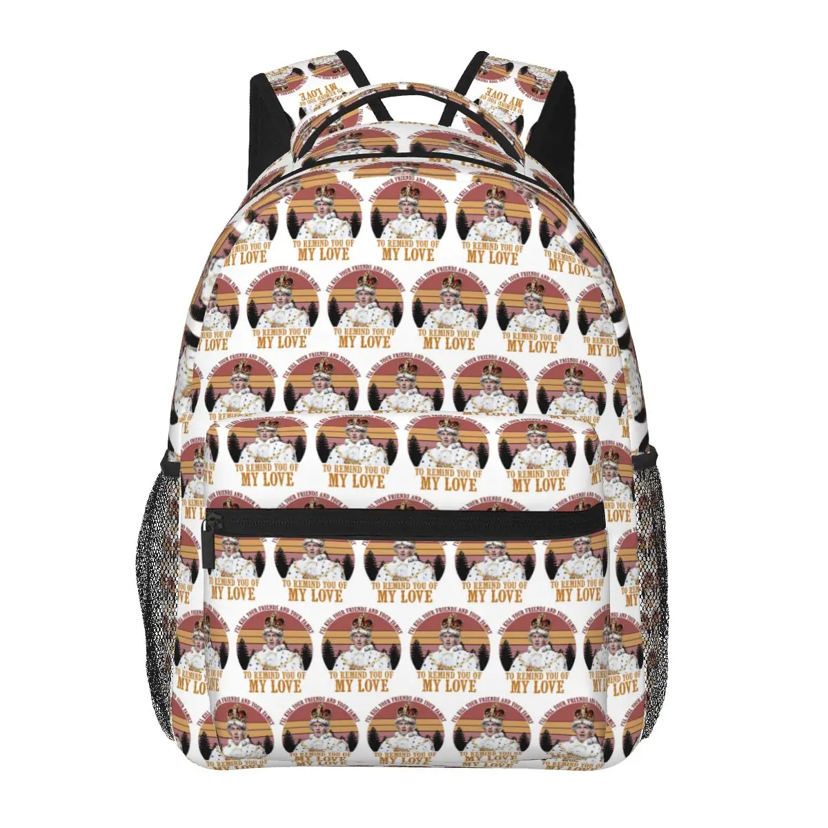 King George Hamilton I'll Kill Your Friends And Your Family Backpack School Bag Hiking Travel Daypack Bookbag Shoulder Bags