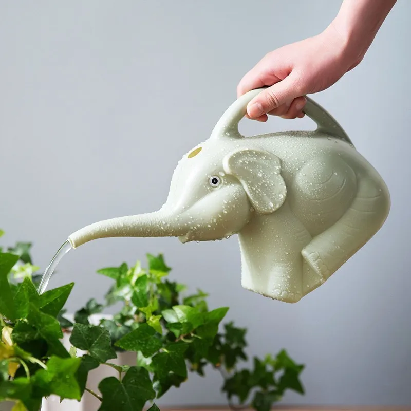 2L Elephant Shape Watering Can Long-Mouth Watering Pot Home Garden Flowers Watering Tool Bonsai Irrigation Spray Plant Waterer