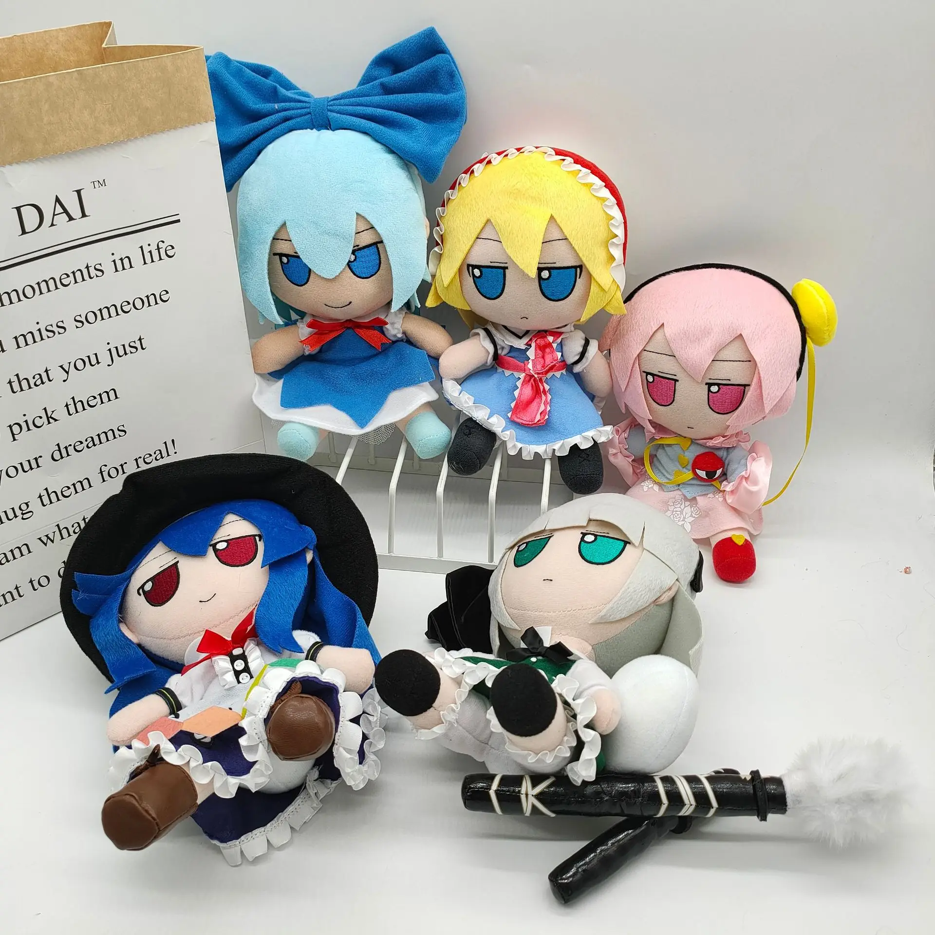 20cm Game Anime TouHou Project Fumo Cosplay Doll Plush Stuffed Toy Plushie Mascot Hinanawi Tenshi Cute Cartoon Figure Plush Doll