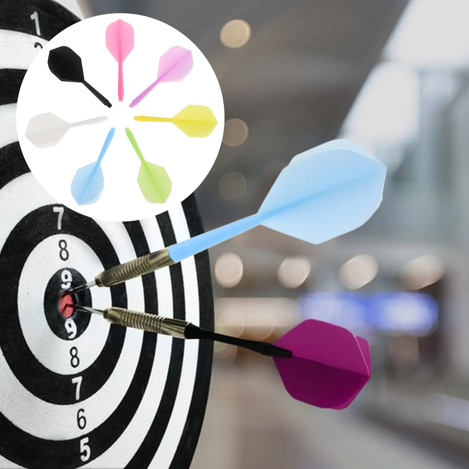 

21Pcs Plastic Flights Shaft Integrated Shafts Replacement Accessories Kit Flights and Shafts Parts for Dart Players