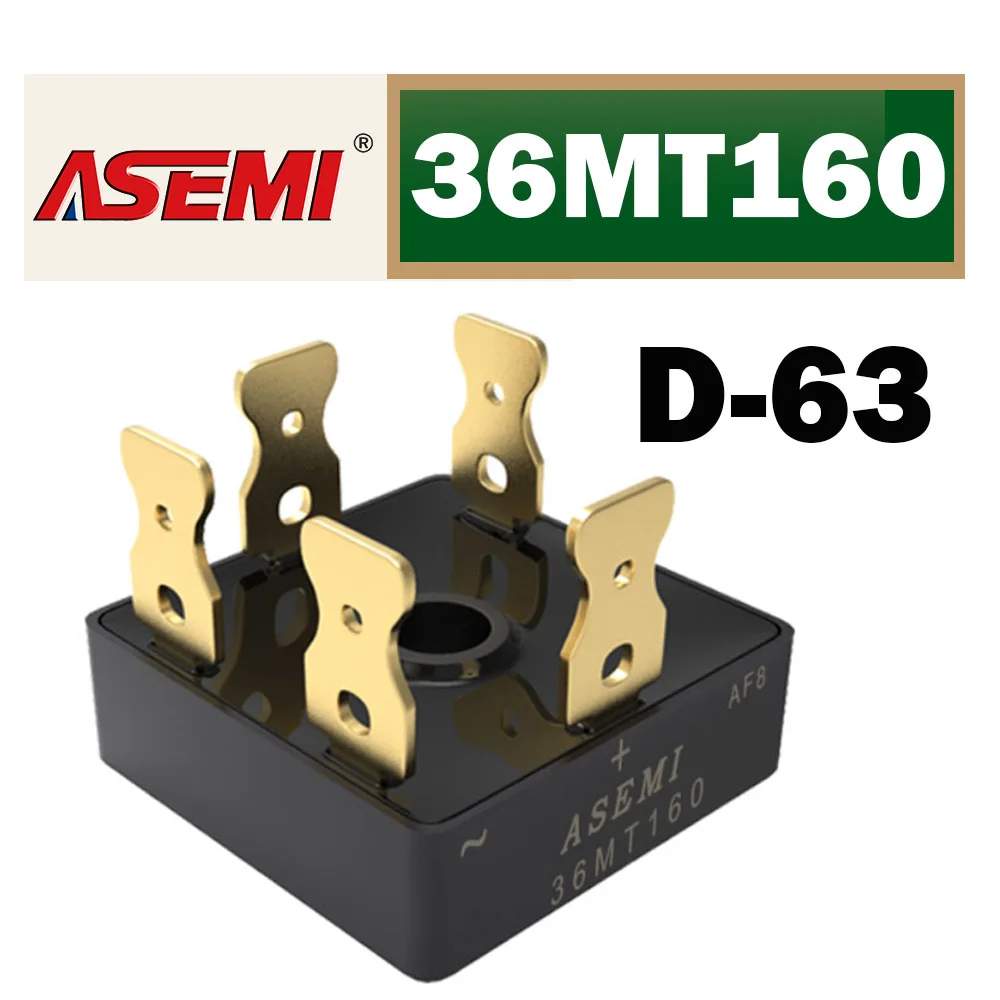 36MT160 3 Phase Bridge Rectifier 35A 1600V D-63 Package ASEMI