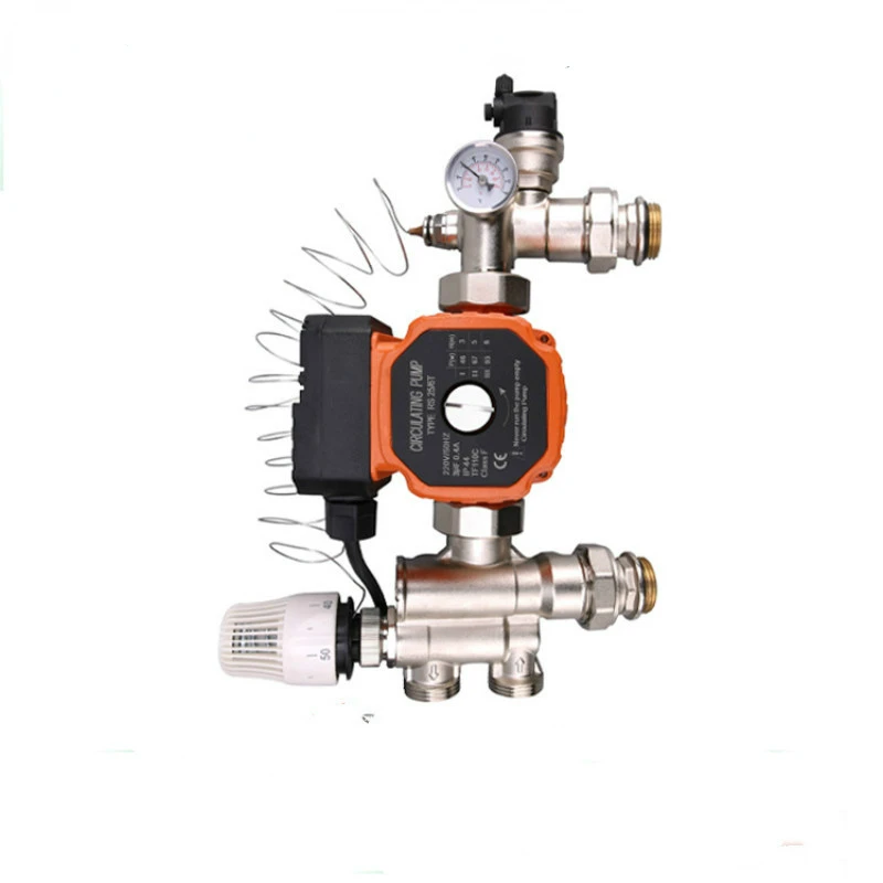 

DN25 Thermostatic pump mixer blender for Water Underfloor Heating Manifold mixing valve water mixing center water mixing system