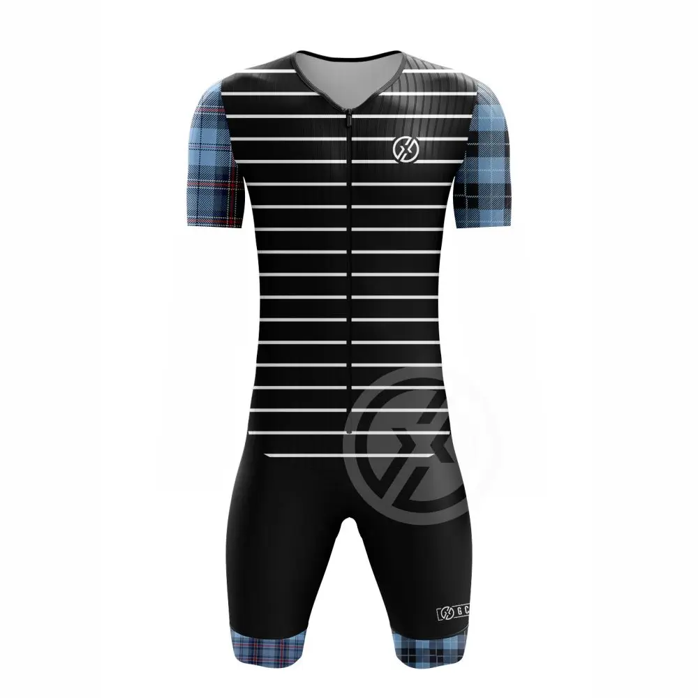 

Men's Triathlon Race Suit Short Sleeve Cycling/Swimming/Running Trainning Skinsuit Team Speedsuit Short Distance Tri Suits