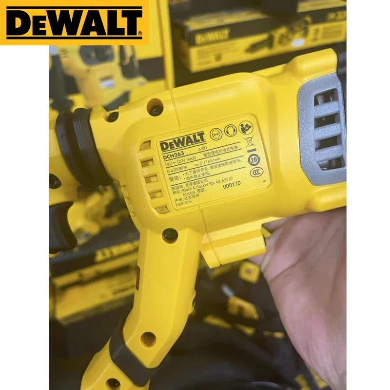 DEWALT DCH263 Rotary Hammer Drill Tool Only 20V Brushless Motor Electric Demolition Impact Drill With DWH205DH