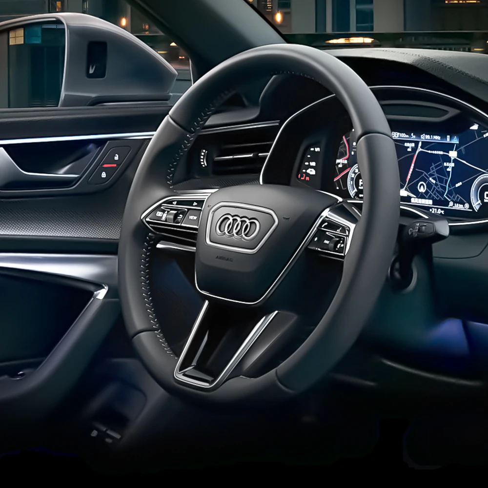 Lenkrad-Dekorationsring-Abdeckungsaufkleber für Audi A3 A7 Q3 Q7 Q5 E-TRON A8 A7L Q6 Q8 SQ5 Q5L A4L A6L A5 A8L – Detail 21
