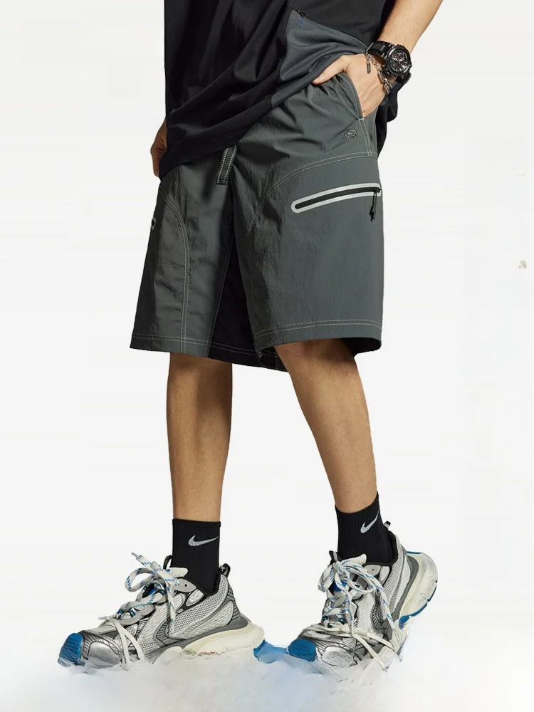 

Мужские повседневные рабочие шорты GuukaTech: быстросохнущие, охлаждающие, длиной пять дюймов, модные, городские, стильные, дышащие, летние