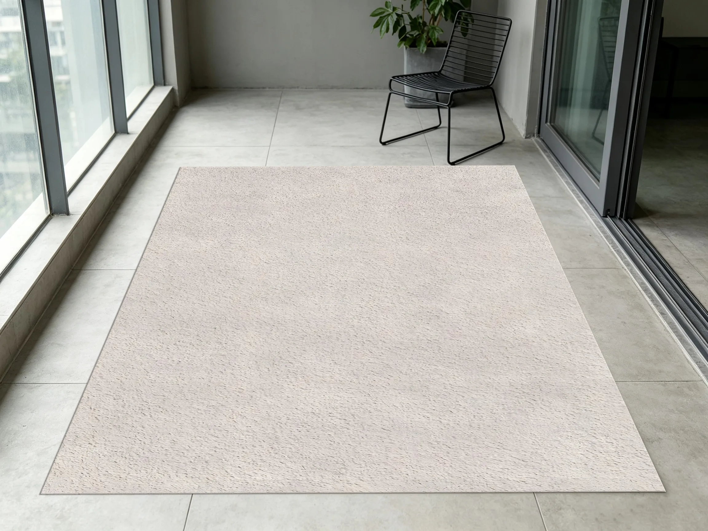 Textured Light Beige Rug with Subtle Pattern, Minimalist Soft Carpet for Living Room Bedroom, Cozy Home Decor