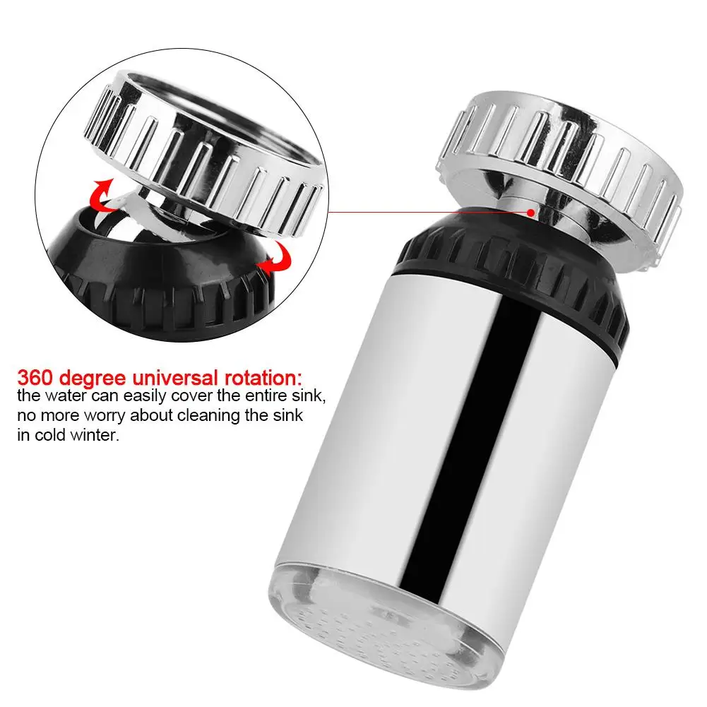 360°  LED Faucet Light with 3  Change - Temperature Sensor Sink Tap Aerator for Kitchen