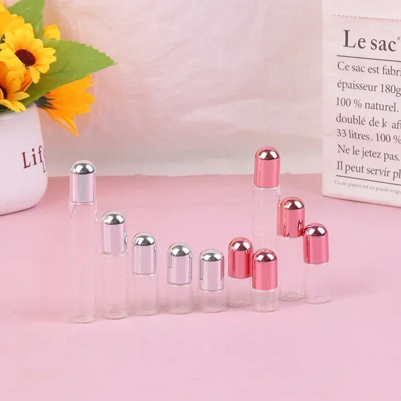 1/2/3/5/10ml Glass Roll On Essential Oil Empty Perfume Roller Ball Bottle For Travel