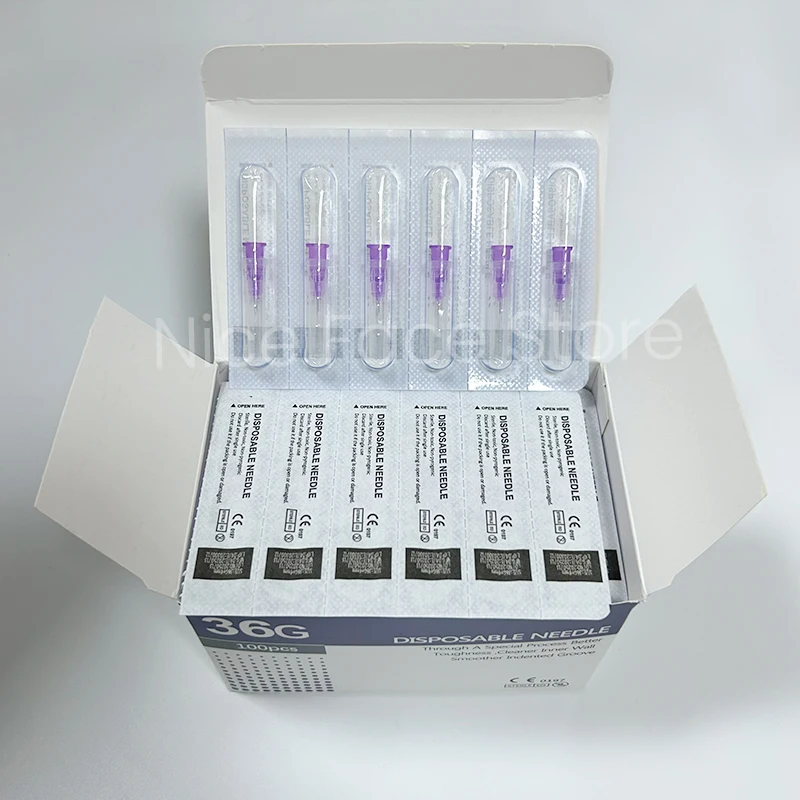 100 قطعة/صندوق المتاح 36 جرام 4 مللي متر إبرة غير مؤلم إبرة صغيرة أداة اليد