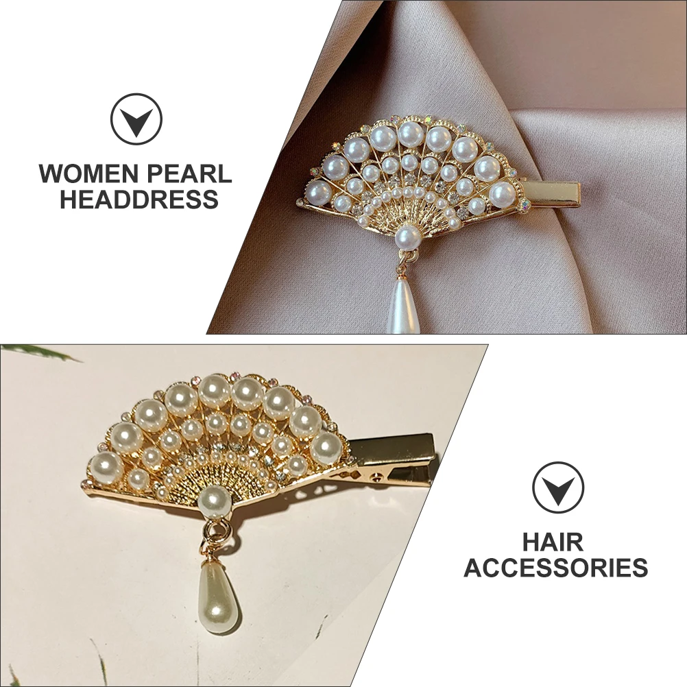 

4pcs Pearl Hair Clips Vintage Headdress for Women Wedding Party Hair Accessories Elegant Decorations Lightweight