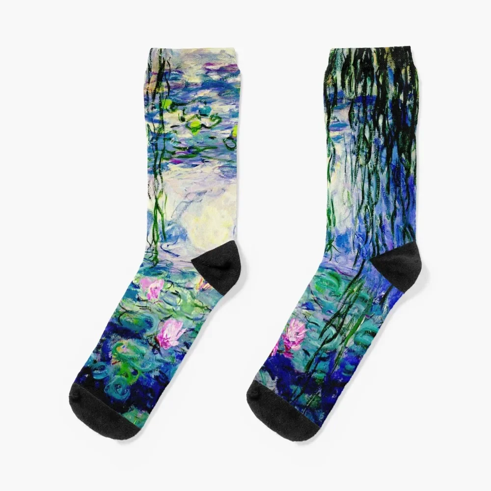 

Claude Monet Water Lilies | Landscape of Water and Reflection Socks hockey colored Socks Men's Women's