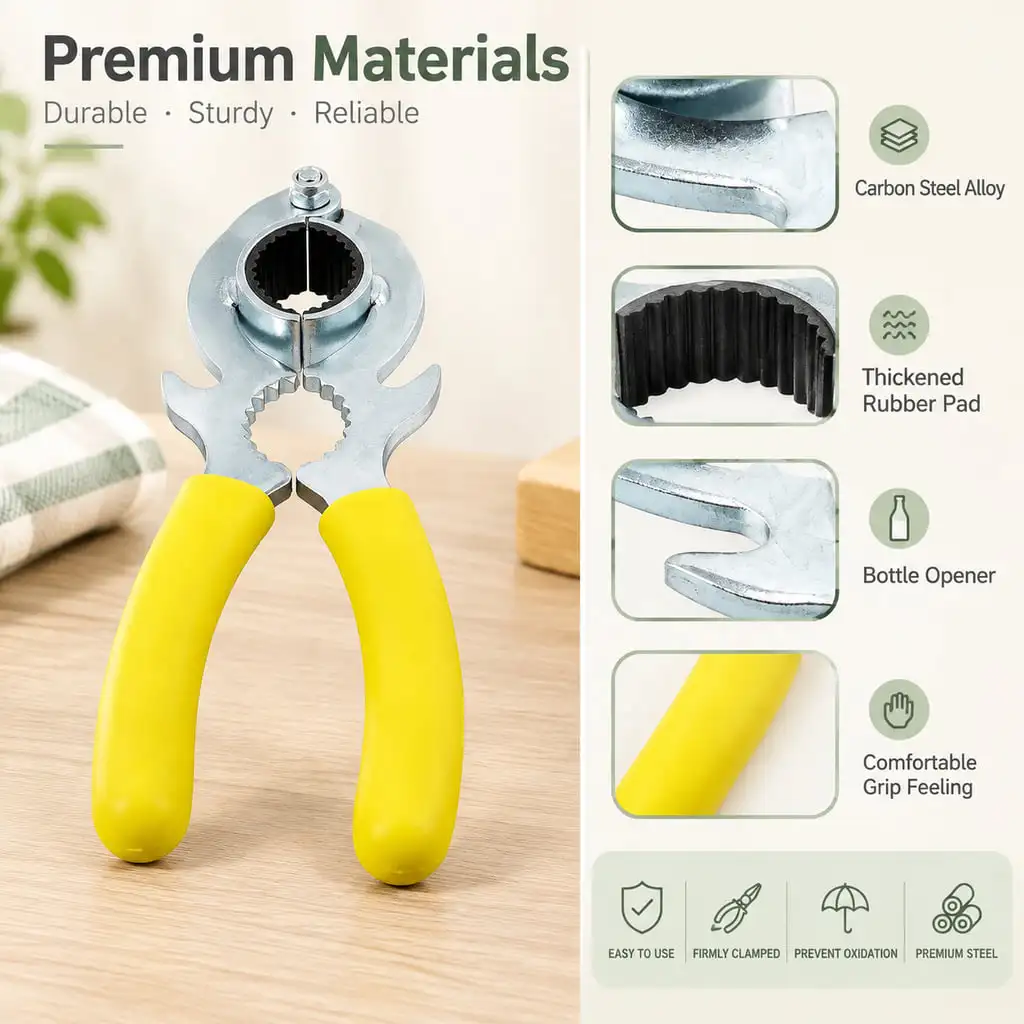 Faucet Aerator Removal Wrench with Rubber Grip Pads Non Scratch Sink Tap Nozzle Tool for Home Repair and Bottle Opening