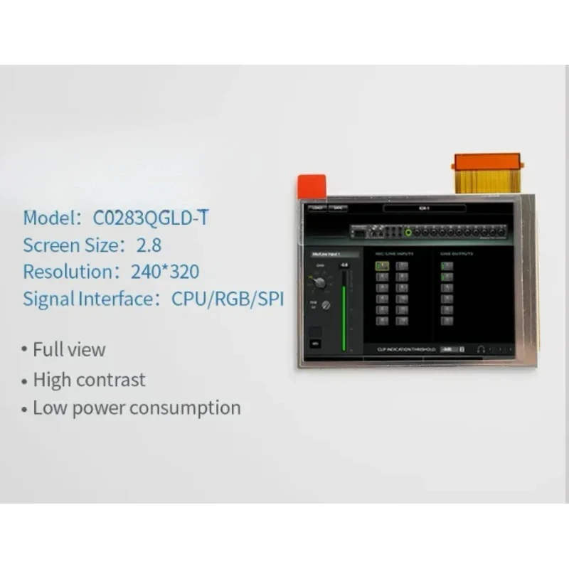 C0283QGLD-T 2.8-inch 240 * 320 CPU/RGB/SPI OLED LCD screen