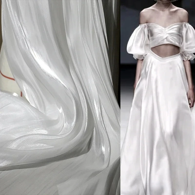 

Smooth Satin Designer Lining Skirt Fabric ClothingDiy Whole sale Cloth by the Meter Apparel Sewing Rayon Material