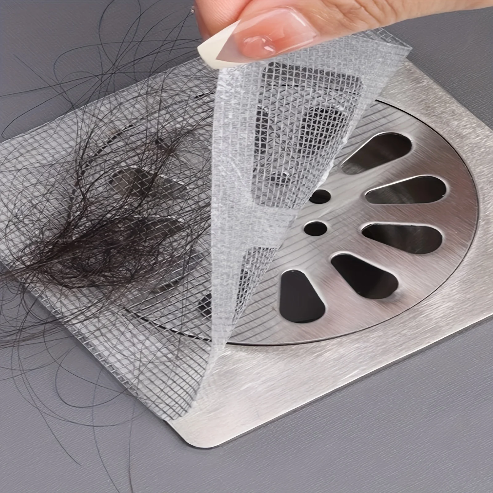 

Set of 10 Single-Use Hair Catchers for Shower Drains, Designed to Filter Hair in Floor Sinks, Ideal