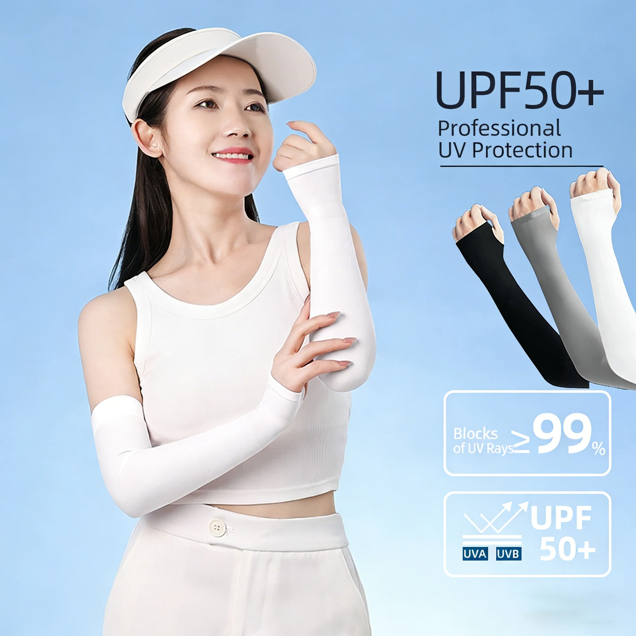 

Ice Silk Outdoor Mosquito Repellent Sun Protection Arm Sleeves Sports Cycling Men Women Driving Work Protective Arm Covers