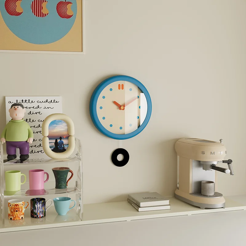

Creative Minimalist Wall Clocks Modern Design Interior Bedrooms Cartoon Fashion Clock Wall Korean Reloj De Pared Decoration