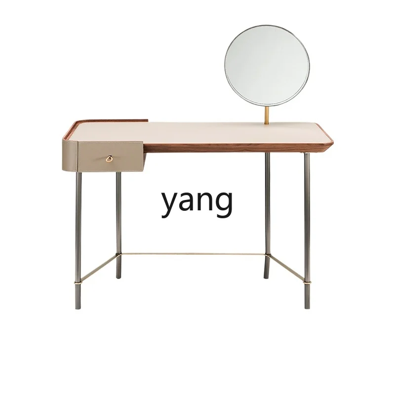

LH Light Luxury Modern Stainless Steel Creative Makeup Table with Makeup Mirror