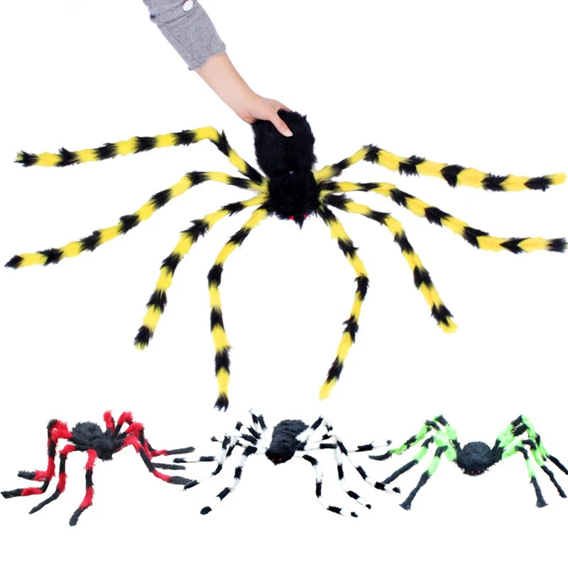 10/5/3/1pcs Big Size Spider Plush Toy Soft Plushie Stuffed Animal Scary Spider Doll Halloween Room Decoration Gifs