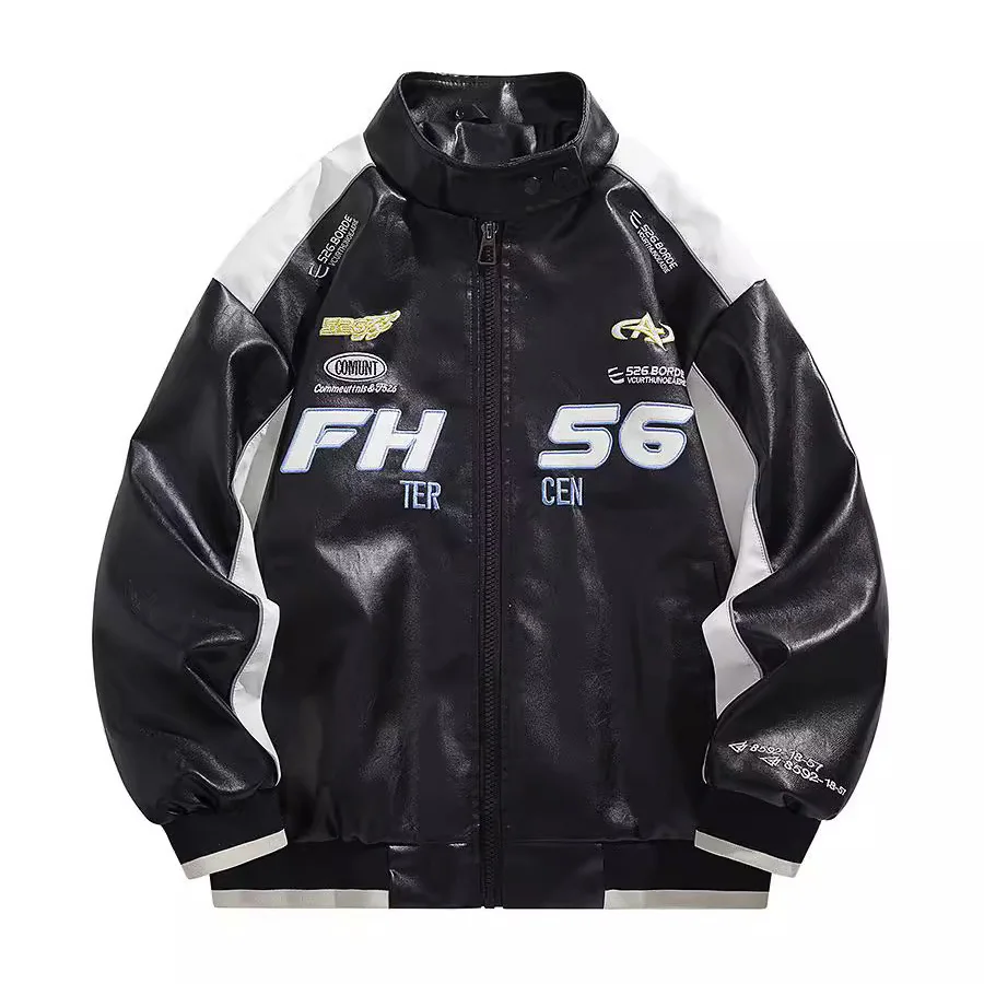 الخريف رجل الطيار سترة رسالة مطبوعة الوقوف طوق الذكور ملابس خارجية الشارع الشهير طويلة الأكمام فضفاضة عادية يندبروف الرجال معطف