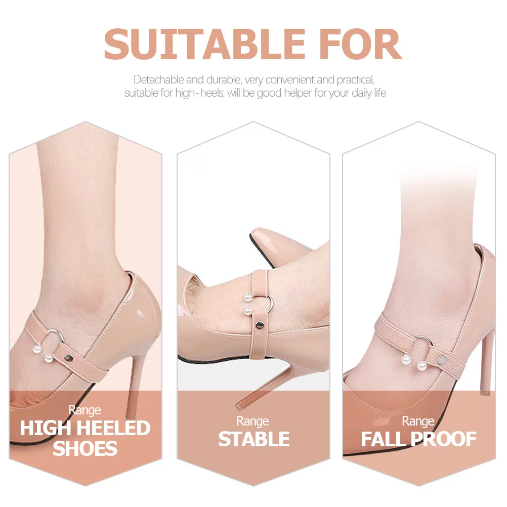 

3Pairs Anti-Loose Heel Straps for High Heels Adjustable Replacement Shoe Bands Fixing High Heel Supply Women Daily Use