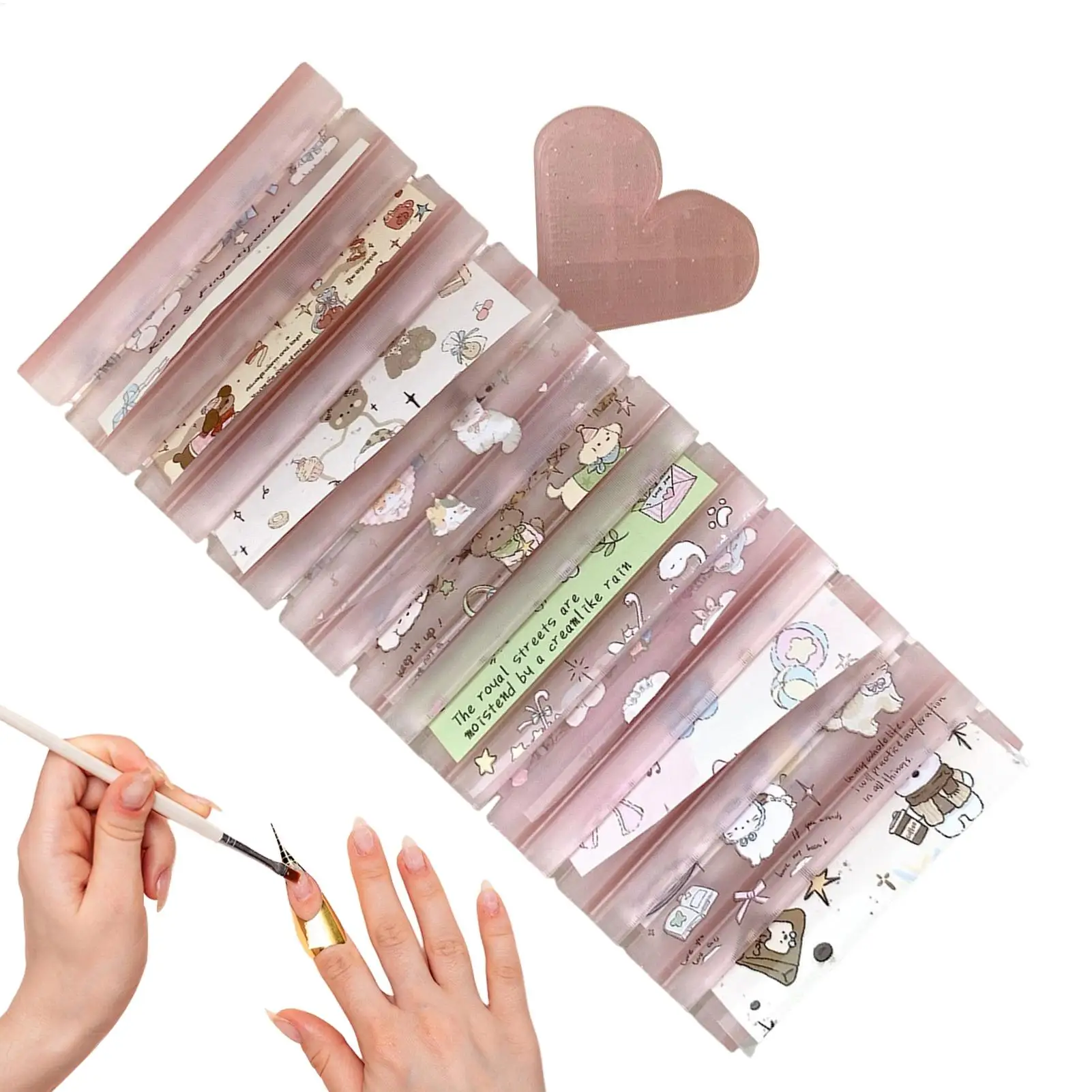 Nail Foil Storage Box 10 Grids Clear Transfer Paper Organizer Transparent Foil Roll Holder Dustproof Manicure Supplies for Women