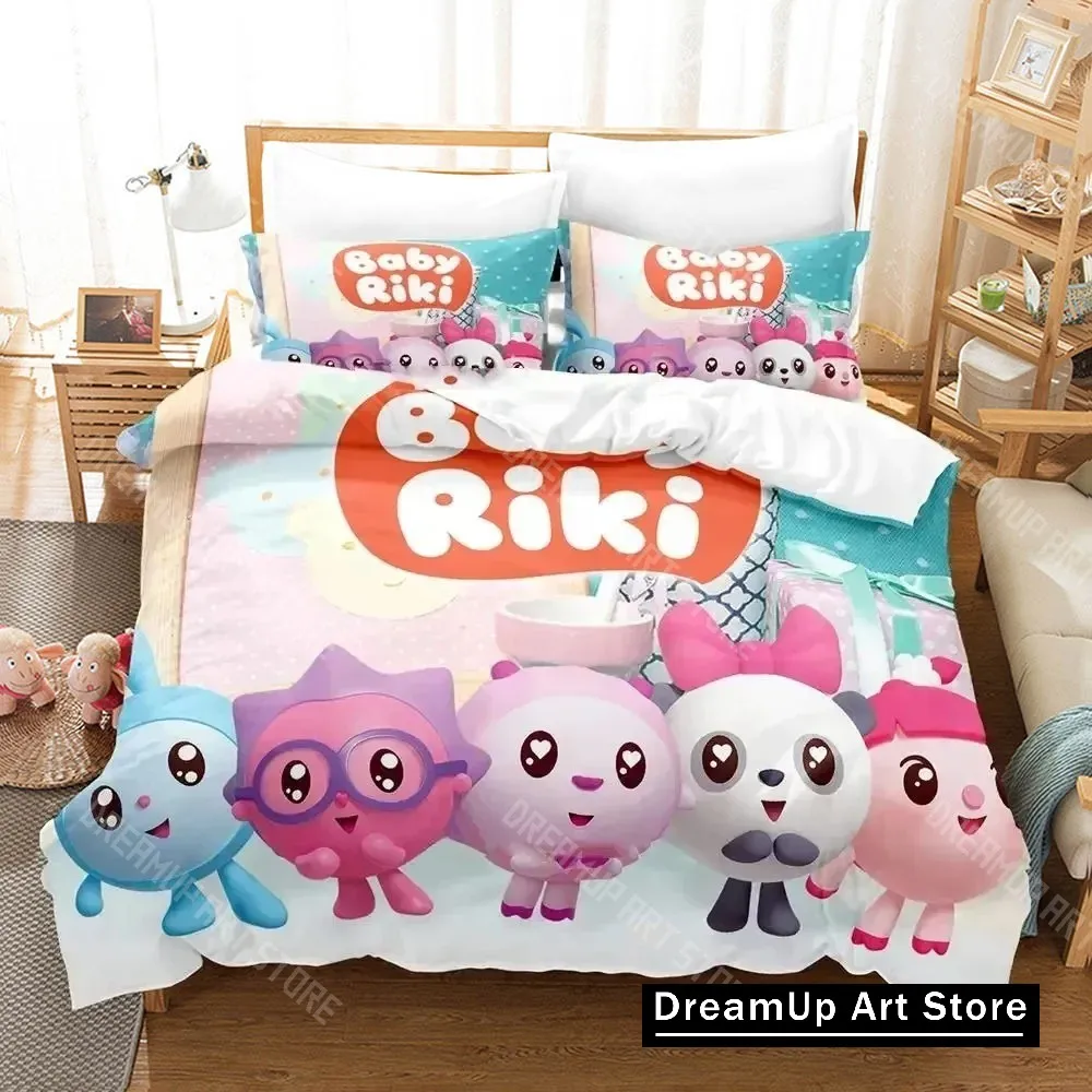 

3D Print Cartoon BabyRiki Bedding Set Boys Girls Twin Queen King Size Duvet Cover Pillowcase Bed boys Adult Home Textileextile