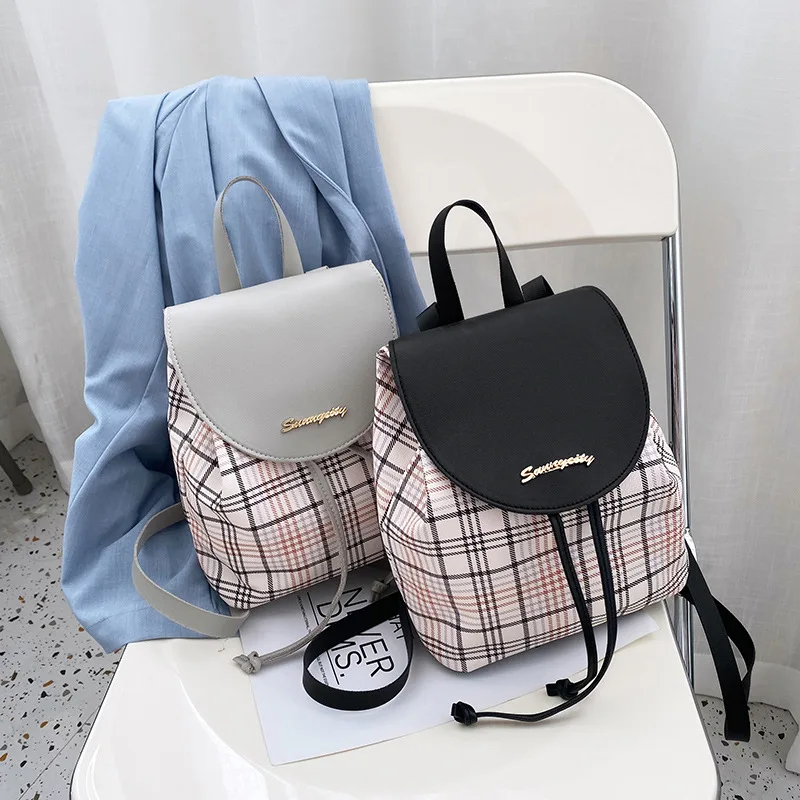 Fashion Brand Mini Women Backpack Plaid Women Shoulder School Bag Phone Purse Back Pack Female Crossbody Bag For Teenage Girl