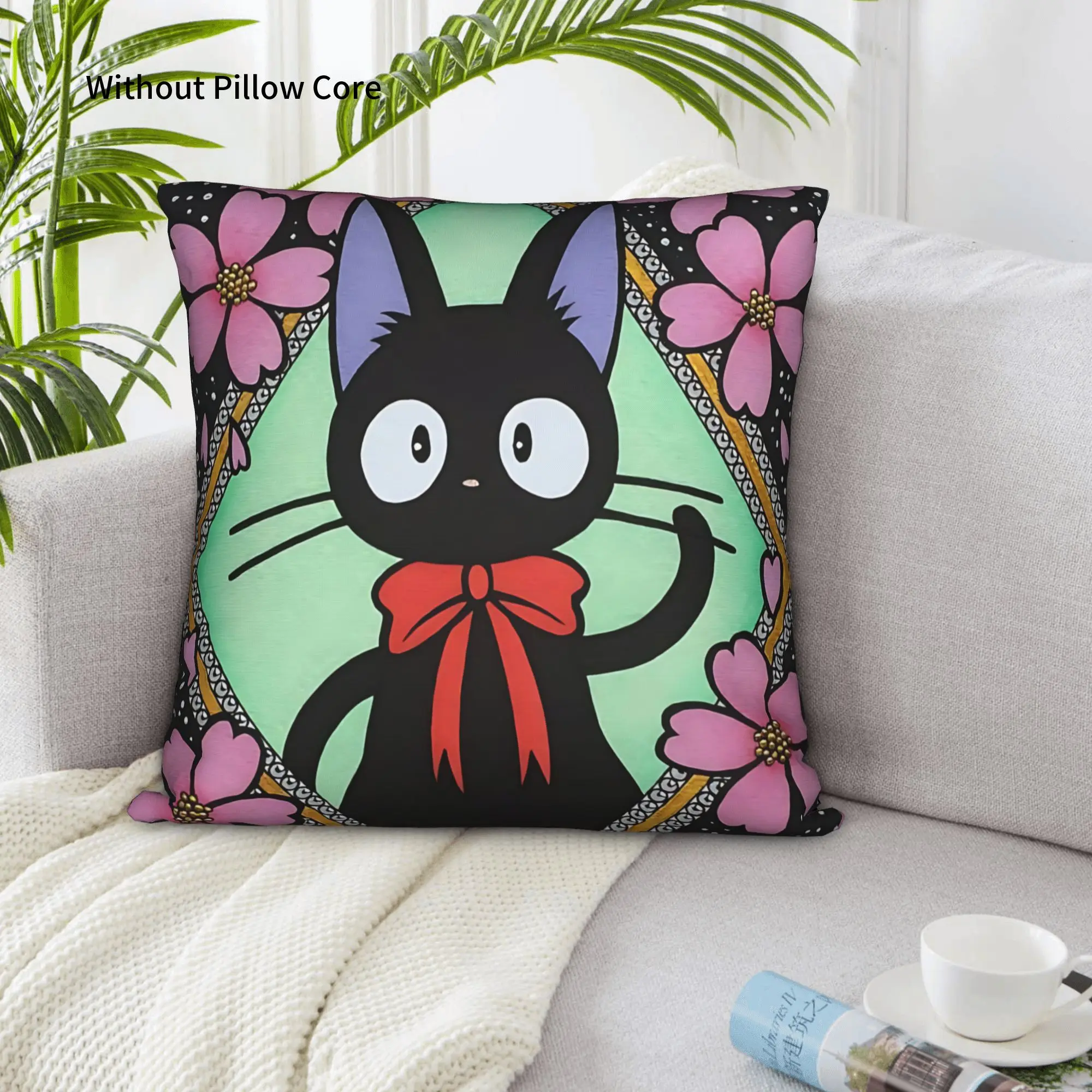 1PC Anime Kiki’s Delivery Service Pillow Case Double-Sided Printing  Sofa Cushion Bedroom Bedside Pillow