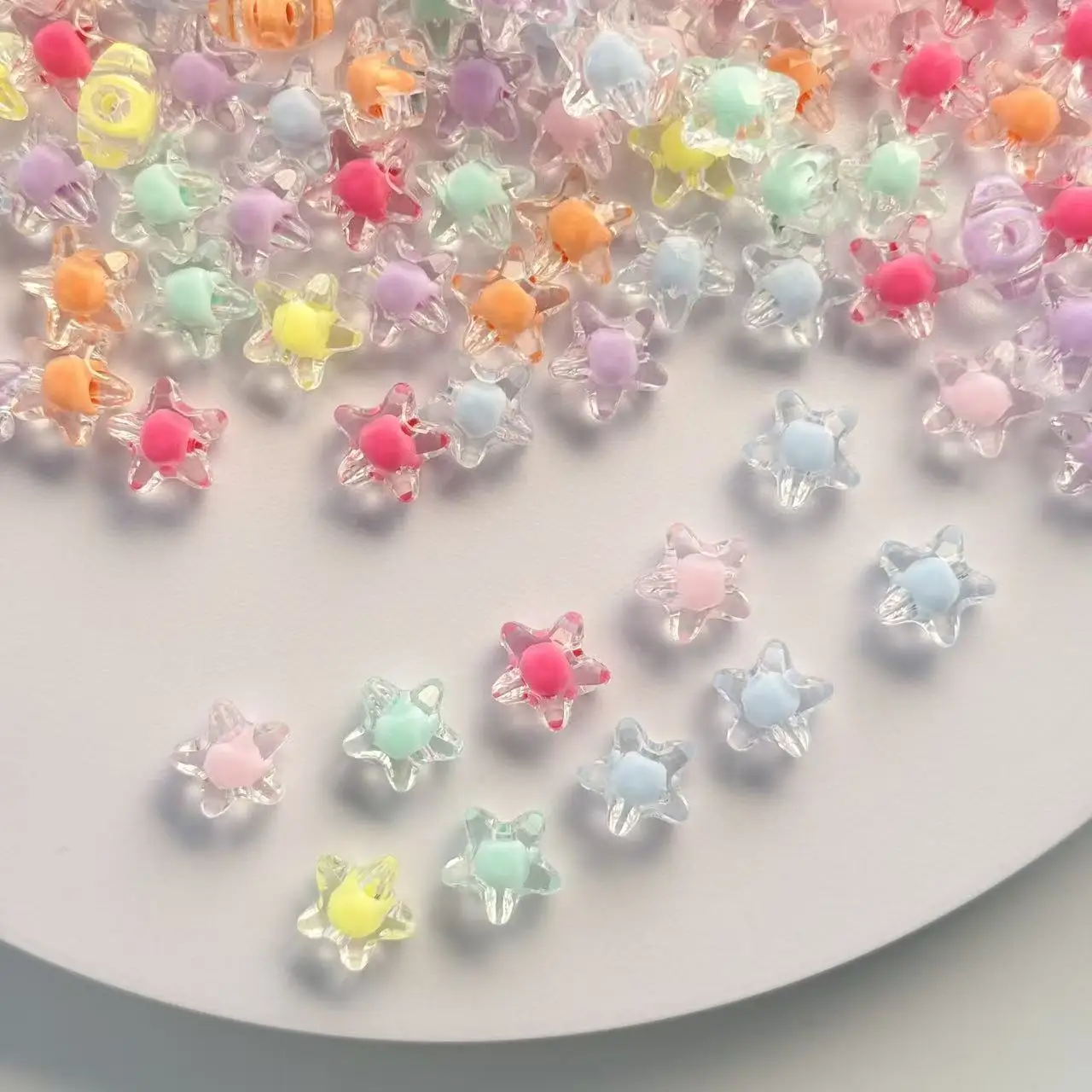 30pcs Mixing Color Candy Color Acrylic Beads, For DIY Handmade Bracelet Jewelry Making Phone Chain Accessories