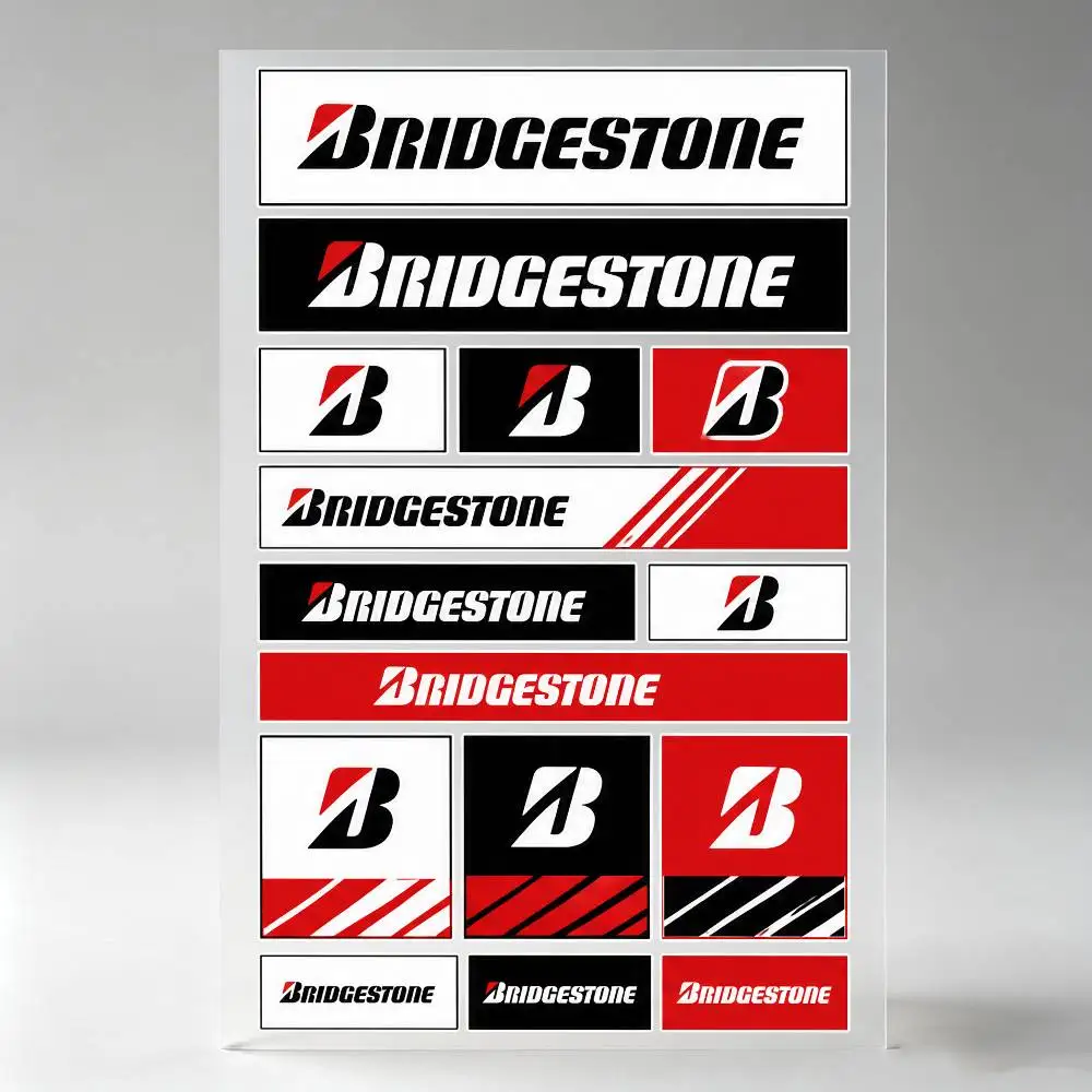 For Bridgestone Reflective Motorcycle Stickers Waterproof Vinyl Decals For Motorbike Helmet Fuel Tank Bike