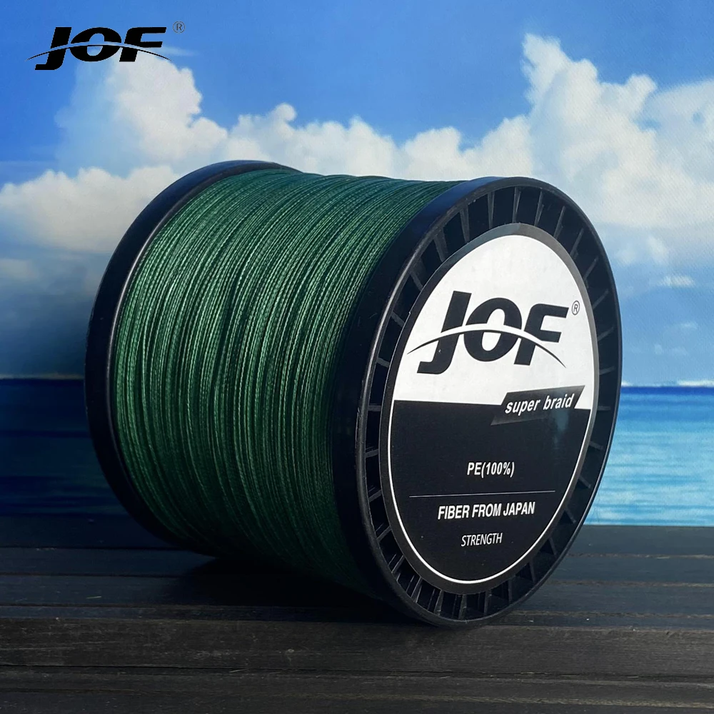 JOF Braided Fishing Line 4 Strands 300M 500M 1000M Multifilament PE Fishing Line 8LB-80LB Strong Japan Cord For Carp Fishing