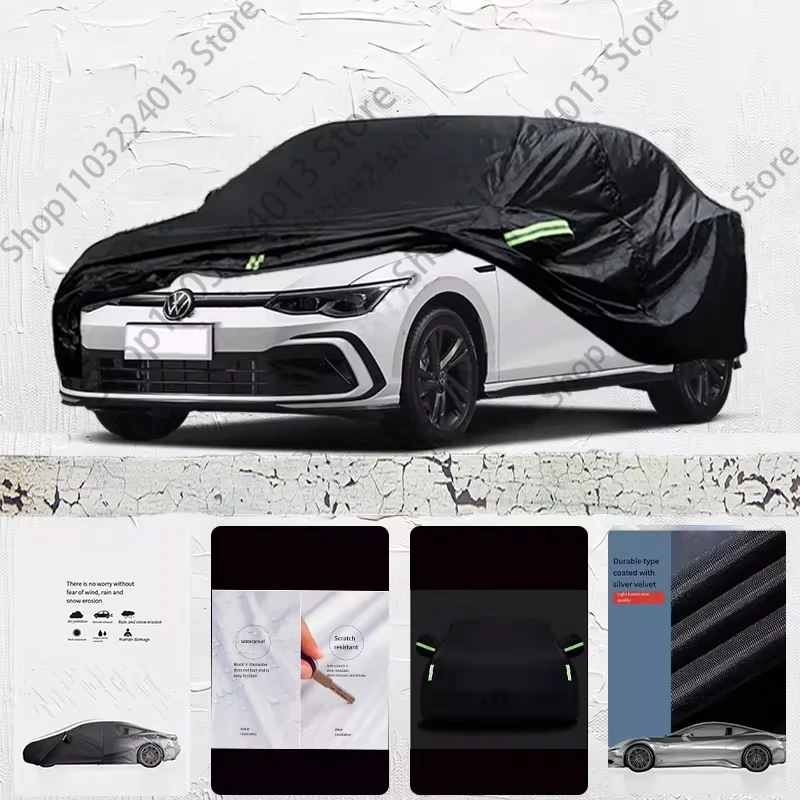 

For Volkswagen Golf Anti-UV Sun Shade Rain Snow Resistant Black Cover Dustproof Car umbrella Full Car Cover Outdoor Protection