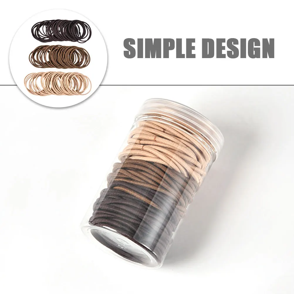 

100pcs Ties For Women Elastic Ponytail Holders Soft Cloth Material No Damage Comfortable Wear Party Sports Outdoor Use Hair