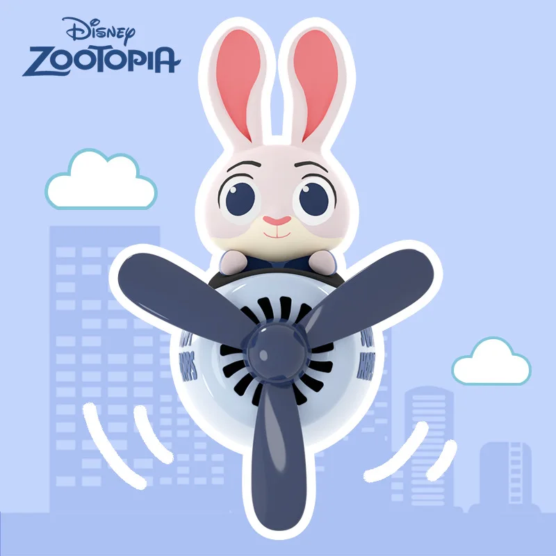 Disney Zootopia Judy Car Air Freshener Rotating Propeller Aromatherapy Air Outlet Fragrance Auto Perfume Anime Accessories