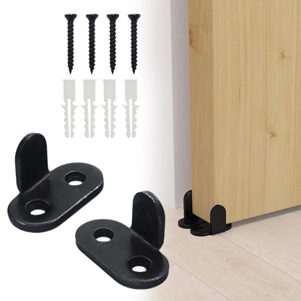 Swing Stopper Guide Bottom Flat High Quality Practical To Use Stay Roller 2 Set Adjustable Barn Door Bottom Floor