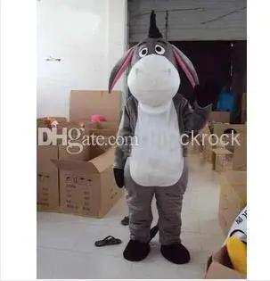 Nieuwe volwassen Halloween Kerst karakter Cartoon best verkopende grijze ezel partij fancy dress full body rekwisieten outfit mascotte kostuum