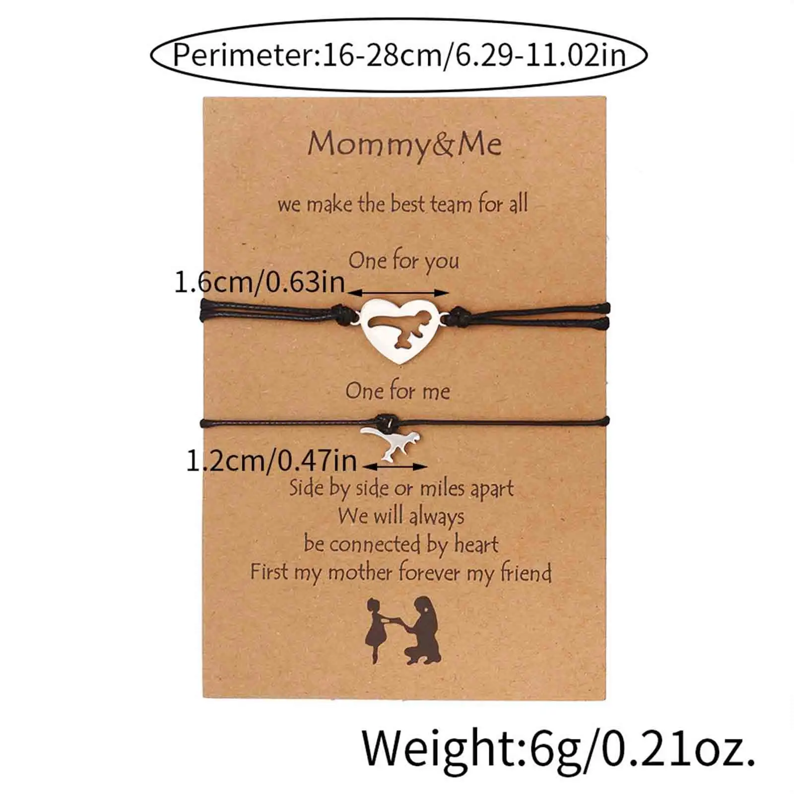 Mothers Day Bracelet Set Adjustable Titanium Steel Elegant Jewelry Gift for Mom and Daughter Summer Party Birthday