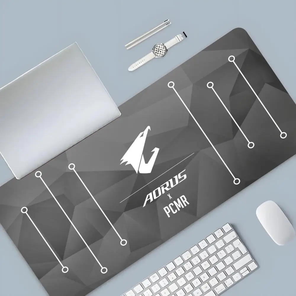 A-Aorus Game Mouse Pad Cartoon Lockedge Large Gaming Pad Computer Gamer Keyboard Mouse Mat Desk Mousepad for PC Desk Pad