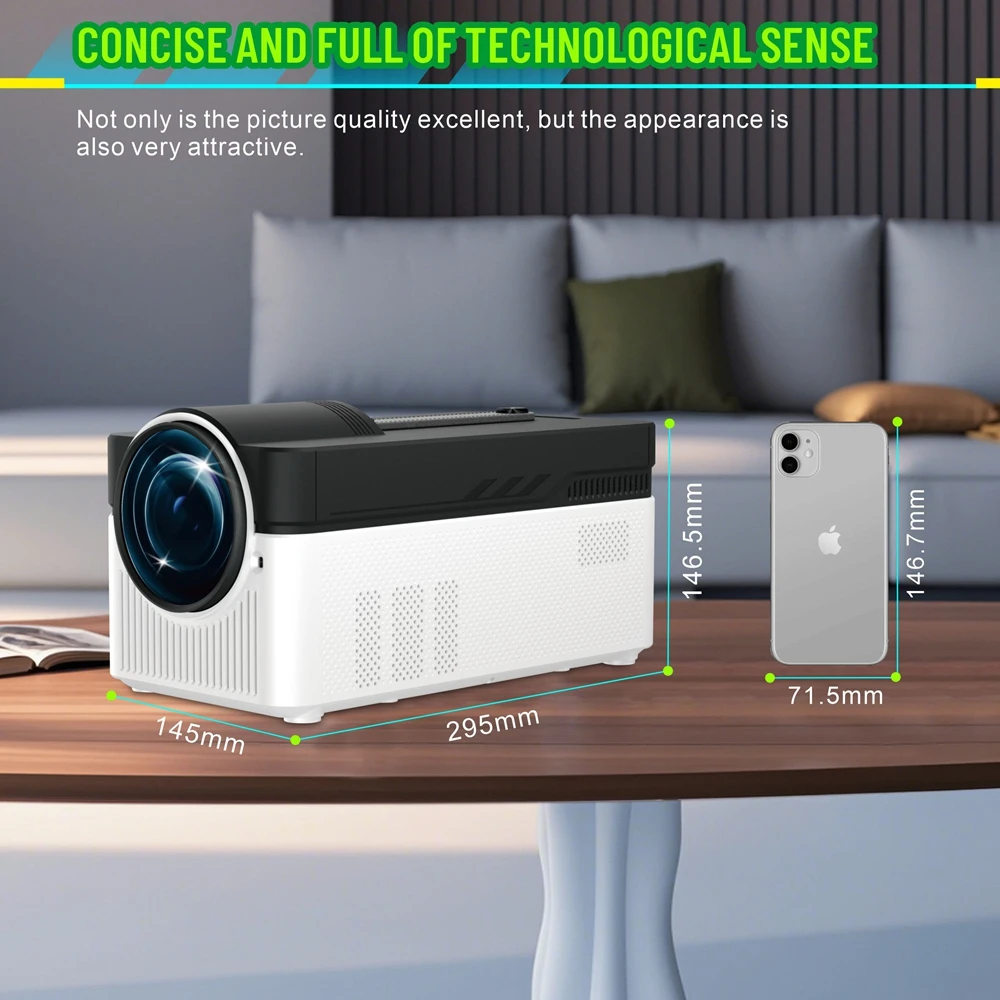 MOK HY450 700ANSI لومينز قصيرة رمي العارض أندرويد 11 جهاز عرض صغير محمول LED مصباح التركيز التلقائي 2G 32G العارض