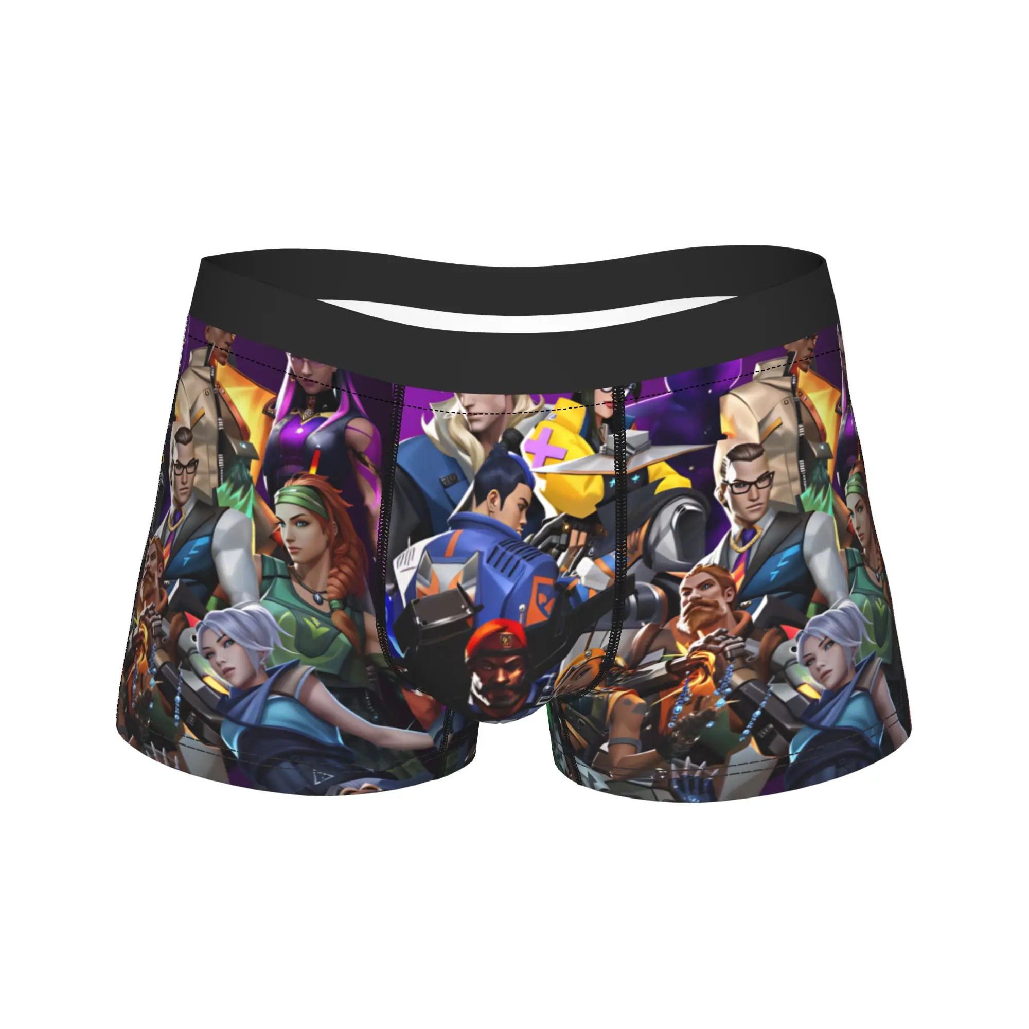 Valorant Anime Gaming Underwear  Men Boxer Brief Elastic Boxershorts Trenky Print Oversize Underpants