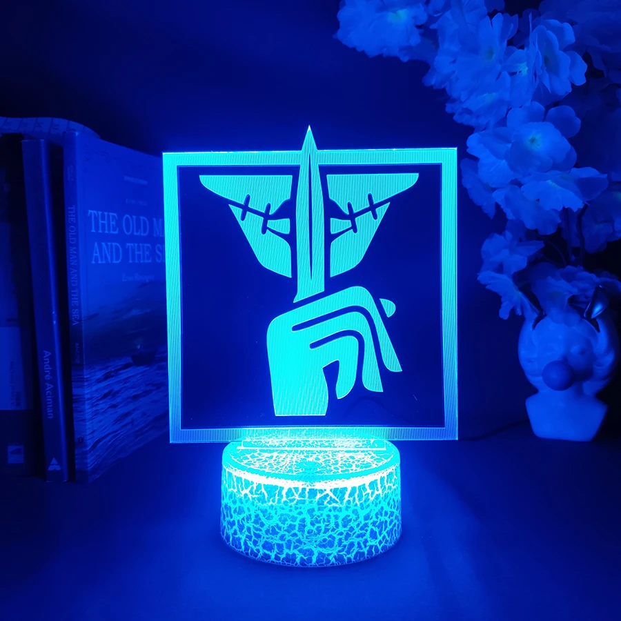 Rainbow Six: Siege Game Lamp Skull Rain Action Defender Operator Cavilla Skill Logo silenzioso 3D acrilico Nightlight Caveira Decor