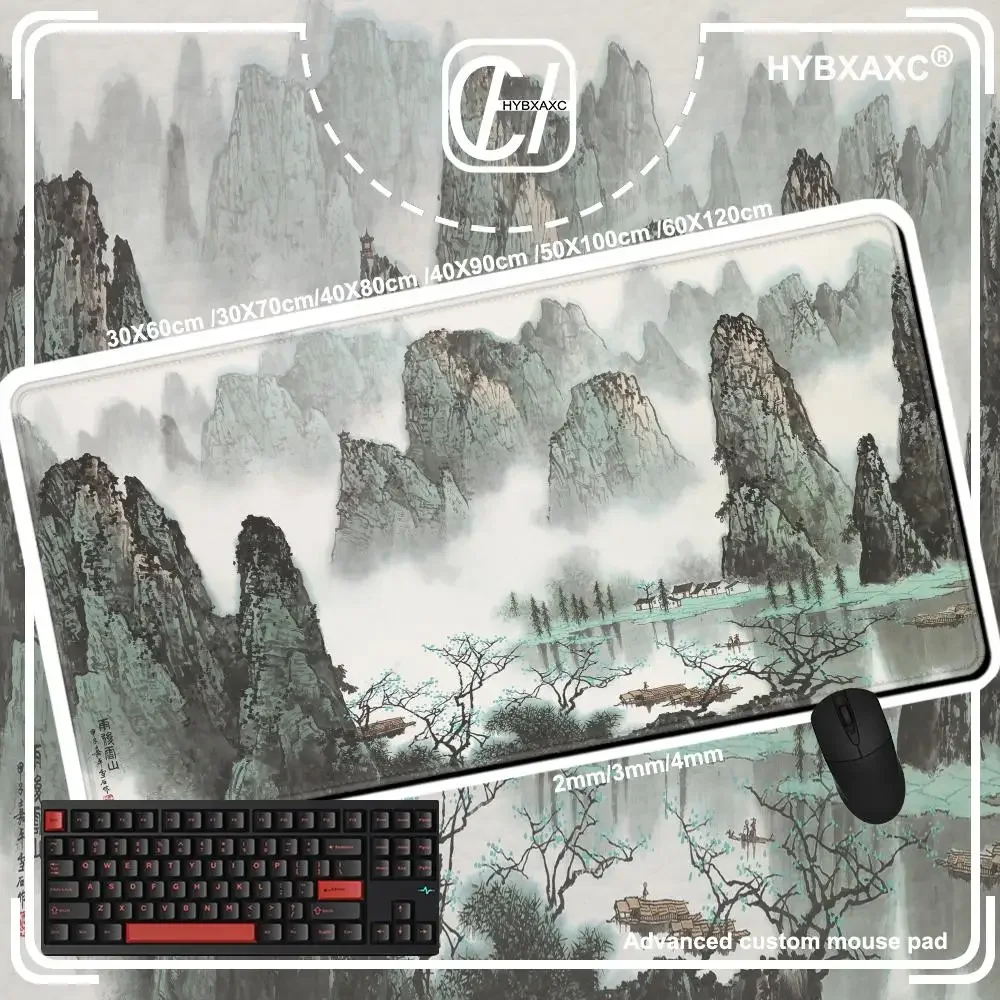 Chinese Style Ink Painting Mouse Pad Gaming XL Computer New Home Mousepad XXL Playmat Computer Desktop Mouse Pad Mouse Mat