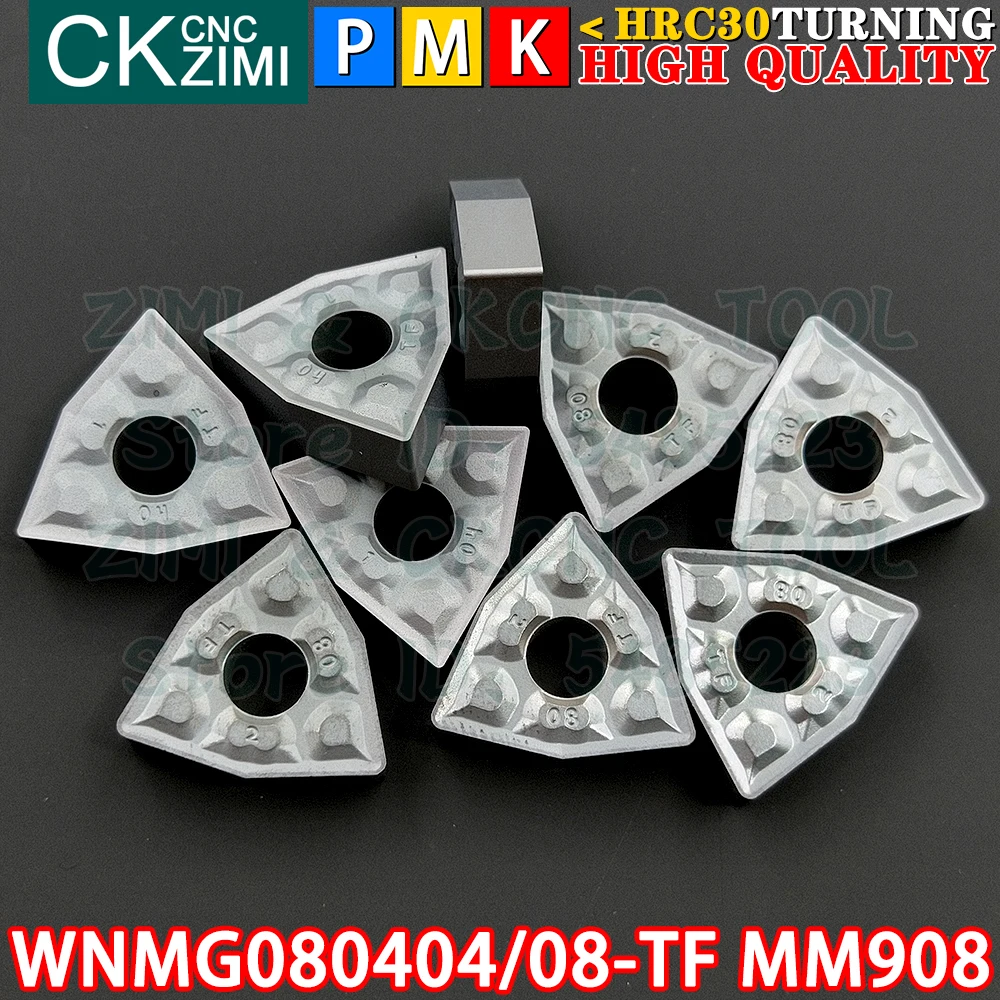 WNMG080404-TF MM908 WNMG080408-TF MM908 كربيد الخارجية تحول إدراج أدوات WNMG0804 WNMG 0804 CNC مخرطة معدنية أدوات تقطيع