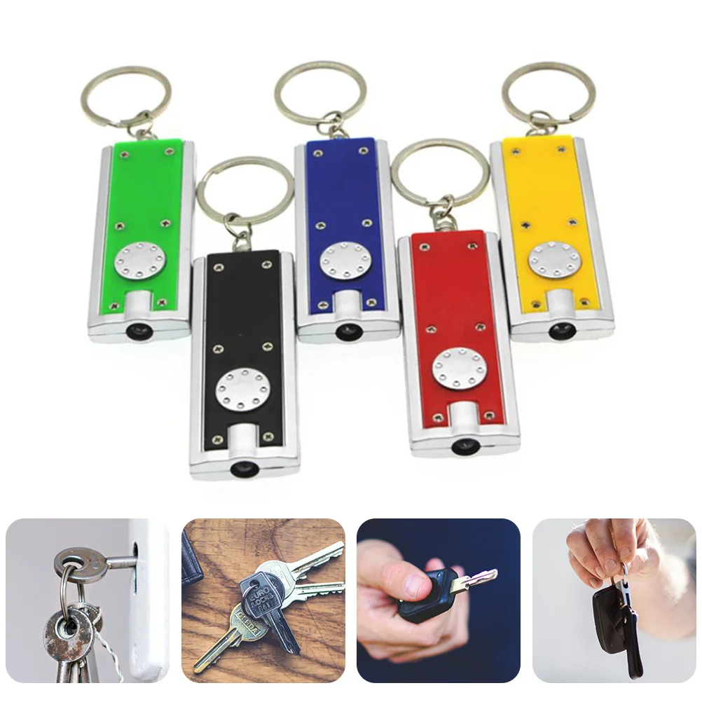 

10pcs Key Small Gift Ring Flashlight Premium Material Decorative Creative Key Holder Bag nament Stylish Small Gifts
