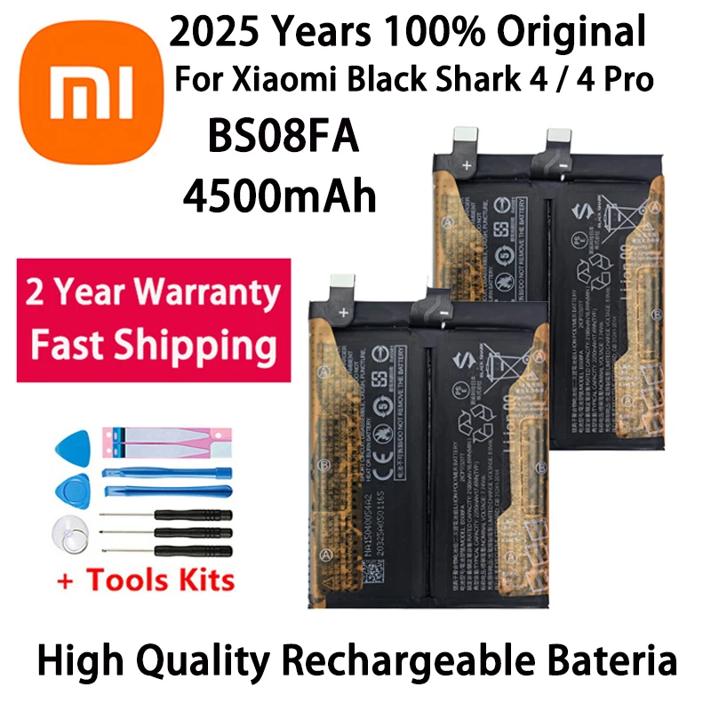 

100% оригинальная аккумуляторная батарея BS08FA для Xiaomi Black Shark 4/4 Pro/4s BlackShark 4Pro PRS-A0 KSR-A0, аккумуляторы