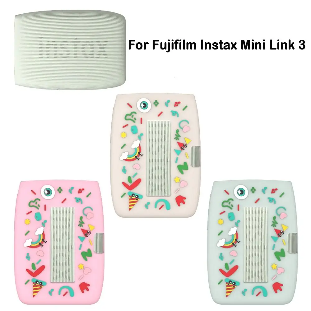 Silicone Printer Protective Case Shockproof Dustproof Silicone Cover Cartoon Printer Accessories for Fujifilm Instax Mini Link 3