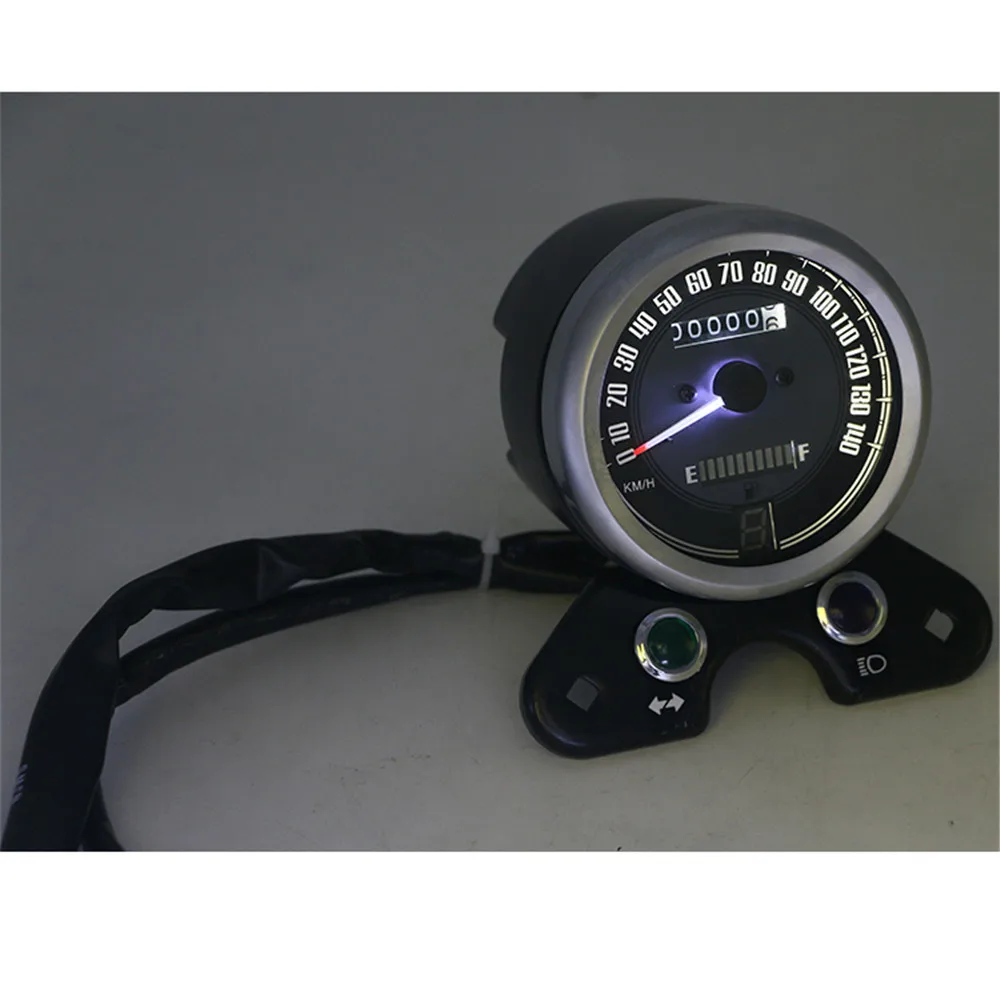 Motorcycle Retro Odometer Speedometer For Honda CG125 Cafe Racer Oil Gauge LED Signal Light Odometer Gear Display USB Charger