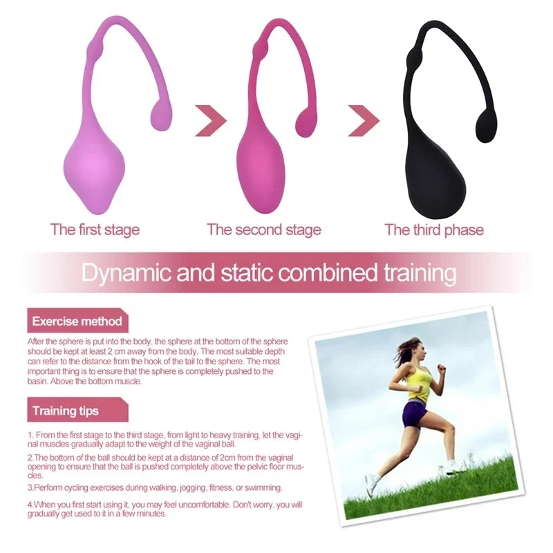 آمنة كرة سيليكون كيجل التمارين الحوض الطابق جهاز تدريب العضلات فينوس كرات Perinee تشديد الجنس لعب للنساء الجيشا المهبلية